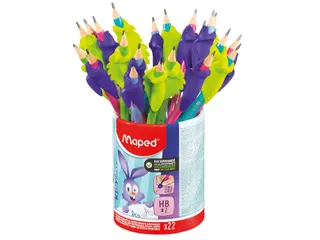 Grafietpotlood Maped Kidy Learn met gum en vingerhulp pot à 22 stuks - 4