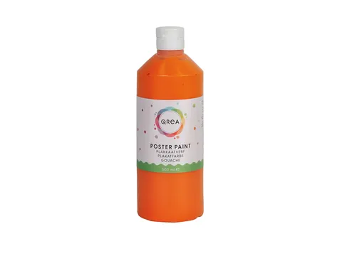 Plakkaatverf Qrea oranje 500ml