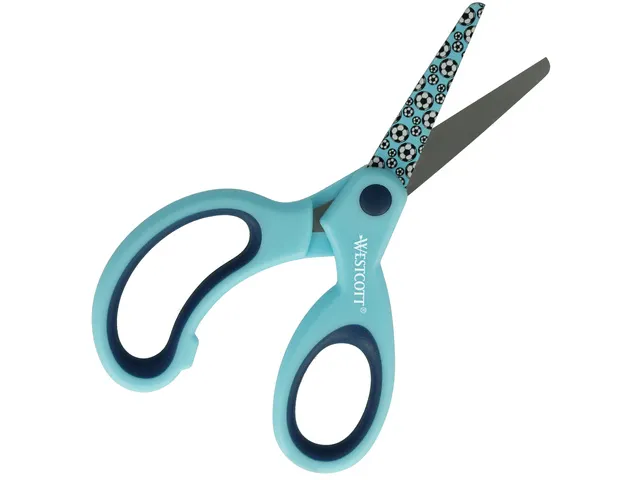 Ciseaux Westcott Kids 13cm Softgrip Bout rond Bleu