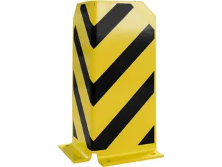 aanrijdbescherming voor stelling,L-profiel,HxB 400x175mm,geel/zwart - 1