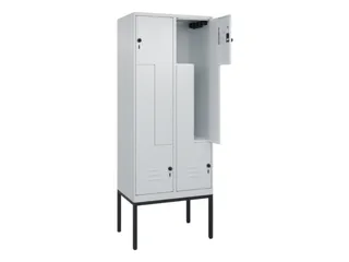 Z-garderobekast,HxBxD 2120x800x500mm,vak B 200/400mm,draaigrendel - 2