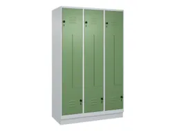 Z-garderobekast,HxBxD 1950x1200x500mm,vak B 200/400mm,draaigrendel