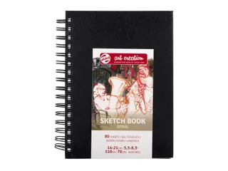 Schetsboek Talens Art Creation Zwart Spiraal 14x21cm 110gr 80vel - 2