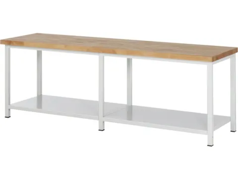 werkbank,HxBxD 840-1040x2500x700mm,beukblad,draagverm. 1250kg