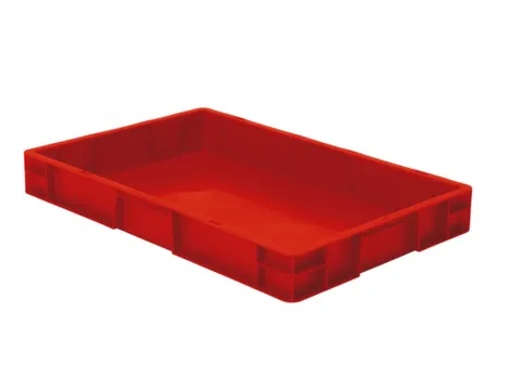 Euronorm-stapelbak 14.5l 75x600x400mm Wanden/bodem Gesloten Rood