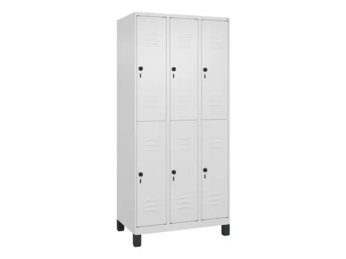 dubbeldekse locker,HxBxD 1950x900x500mm,3x2vak.,vak B 300mm