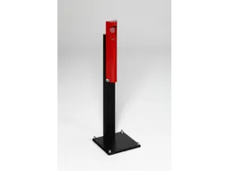 Staande Asbak 3.5 liter 1250x310x310mm Ral3000 Voet Zwart Staal