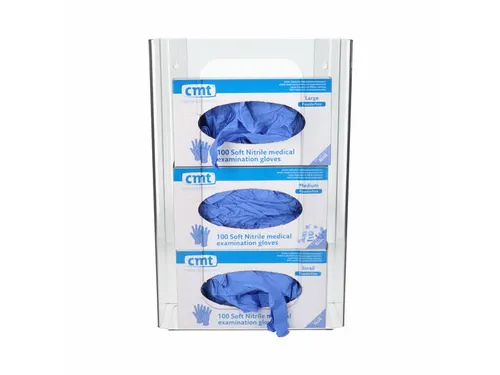 Wandhouder Voor 3 Dispenserdoosjes Transparant Acryl 39x26x10cm