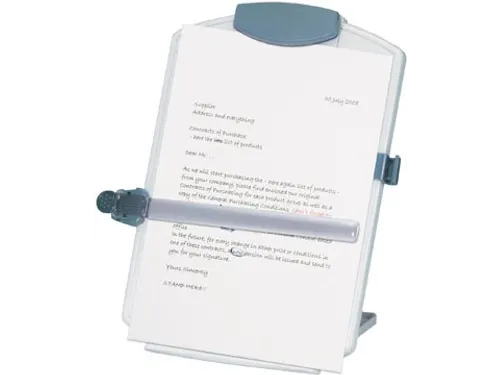 Desktop Easel-Documentenhouder A4 Met Clip Lichtgrijs