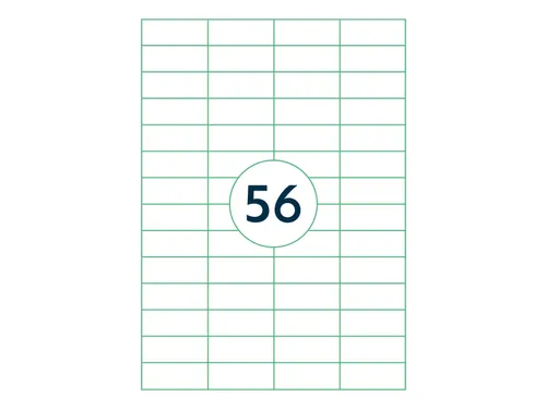 Etiketten Zelfklevend Wit 56 op A4 52.5x21.2mm 1000 Vel