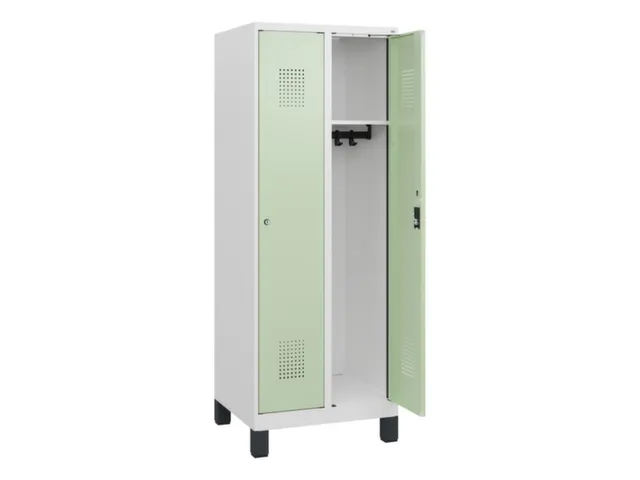 schoollocker,HxBxD 1630x600x500mm,2vak,vak B 300mm,cil.-slot,voeten