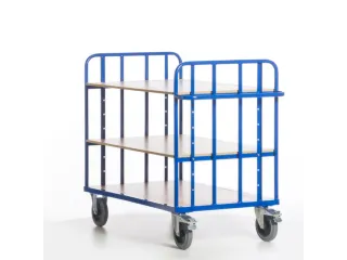 etagewagen,draagverm. 500kg,laadvl. LxB 1200x800mm,houtetage,RAL5010 - 9