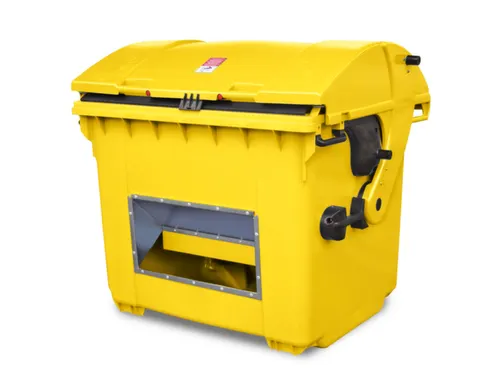 strooigoedbak,HxBxD 1035x1360x765mm,HDPE,geel,deksel geel