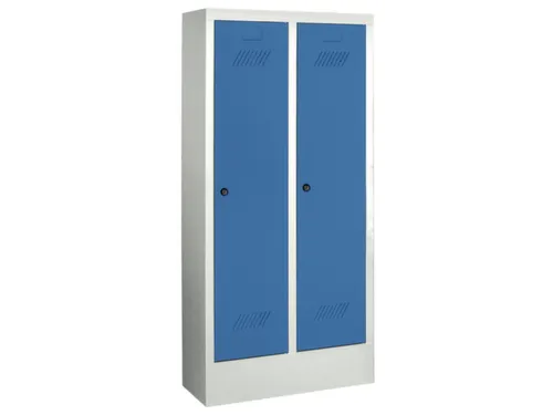 lockerkast v. kinderen,HxBxD 1300x530x300mm,2vak,RAL7035,front RAL5012