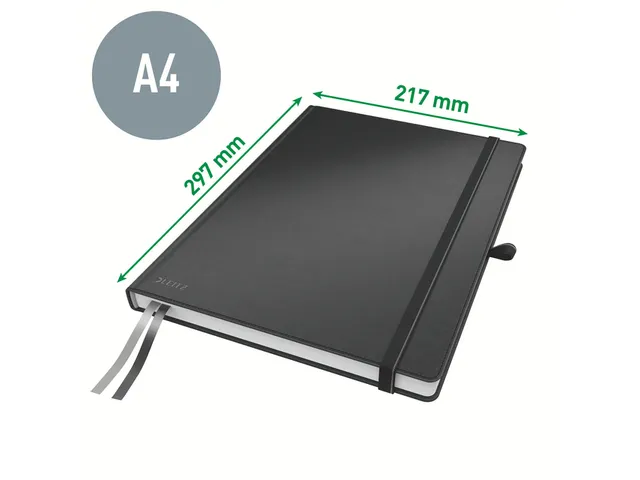 Cahier Leitz Complete couverture rigide A4 ligné noir