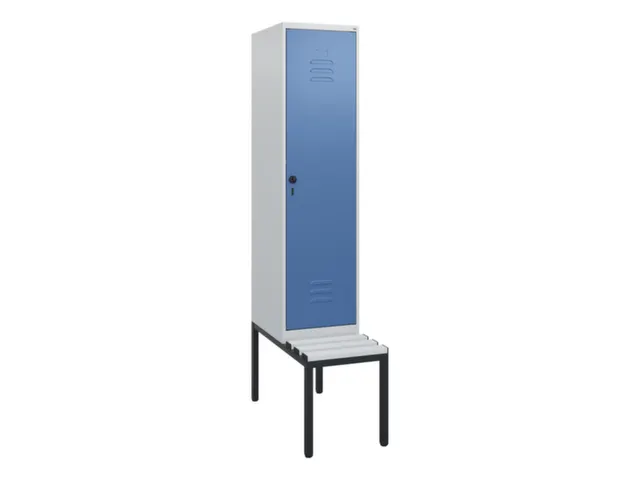 locker met bank,HxBxD 1950x400x815mm,1vak,vak B 400mm,draaigrendel