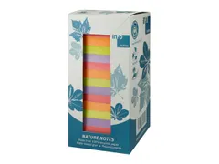 Notitieblok 75X75Mm 16x100 Blaadjes, 4 Assorti Kleuren, Blauwe Engel