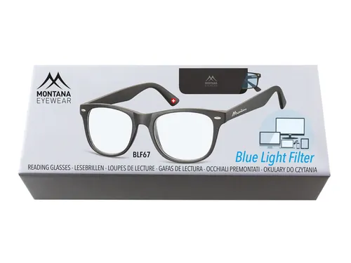 Leesbril Montana +3.00 dpt blue light filter zwart