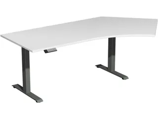 Elektrisch in hgte vst. hoekbureau,HxBxD 730-1230x2166x1130mm - 1
