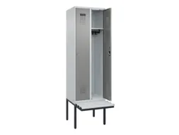 locker met bank,HxBxD 2120x600x815mm,2vak,vak B 300mm,cilinderslot