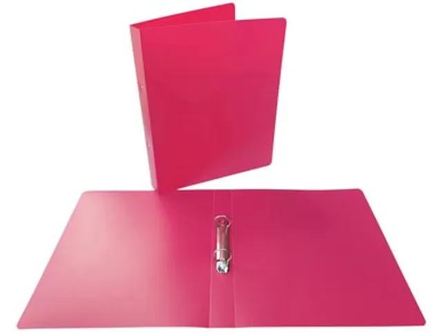 ringmap, voor ft A4, uit PP, 2 ringen van 25mm, roze