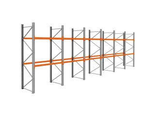 palletstelling,basis+5xaanbouw,HxBxD 3360x11650x1100mm,vakl. 3000kg - 1