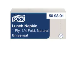Tork 509301 Lunchservet 1-laags Naturel 32,5x32,5cm ¼-vouw