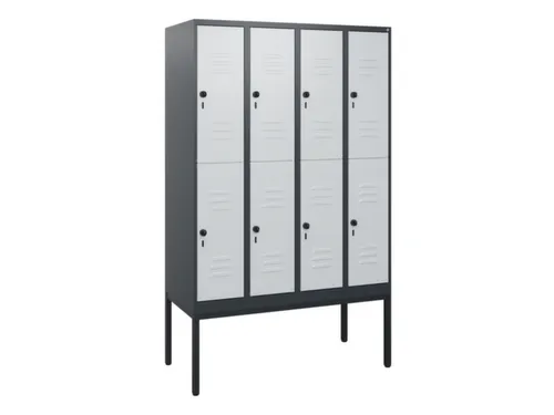 dubbeldekse locker,HxBxD 1950x1200x500mm,4x2vak.,vak B 300mm