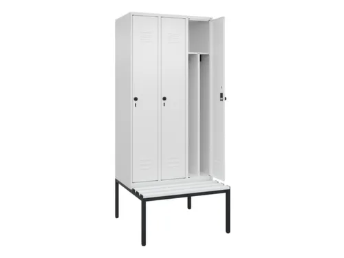 locker voor scheiding van kleding,HxBxD 2120x900x815mm,3vak