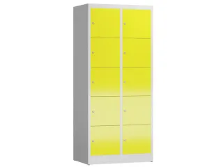 lockerkast,HxBxD 1800x800x500mm,2x5vakken,cil.-slot,romp RAL7035 - 2