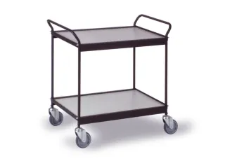 Tafelwagen Draagverm. 150kg Laadvl. Lxb 785x500mm 2 Etages Diepzwart - 1