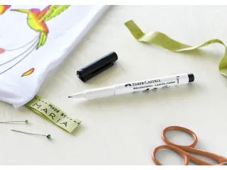 Wasmarkeerstift Faber-Castell zwart ronde punt - 8