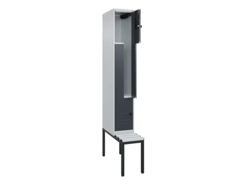 Z-garderobekast,HxBxD 2120x300x815mm,2vak,vak B 300mm,draaigrendel