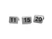 Numéros de table Set 11-20 acier inoxydable
