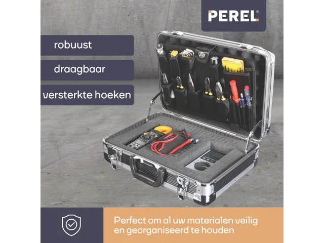 Gereedschapskoffer Met Aluminium Afgeronde Hoeken 430x300x150mm