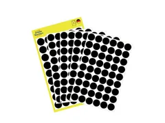 Etiket Avery Zweckform 3140 Rond Ø12mm Zwart 270 Stuks