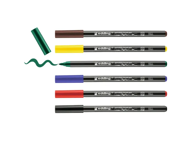 Brushpen Edding 4200 Porselein Familie Assorti Etui à 6 Stuks