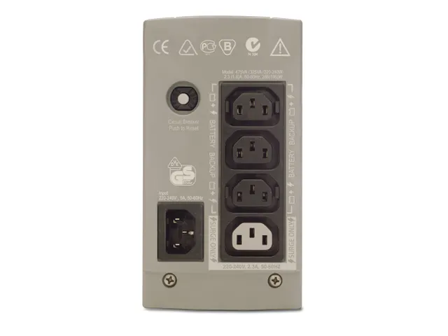 APC Back-UPS CS 325 w/o SW, 0,325 kVA, 210 W, 320 J, IEC 60320, Sealed