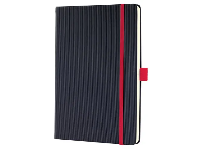 Notitieboek Conceptum RED Edition A5 zwart gelinieerd hardcover. Genum