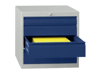 ladekast HxBxD 600x715x600mm 4laden slot RAL7035 front RAL5010 - 2