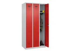 locker,HxBxD 1850x900x500mm,3vak,vak B 300mm,cil.-slot,staand op vloer