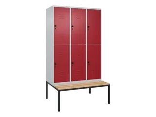 Dubbeldekse dekenkist,HxBxD 2120x1200x815mm,3x2vak.,vak B 400mm - 1
