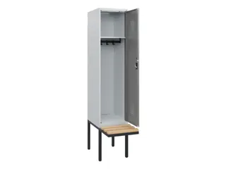 locker met bank,HxBxD 1950x400x815mm,1vak,vak B 400mm,cilinderslot - 1