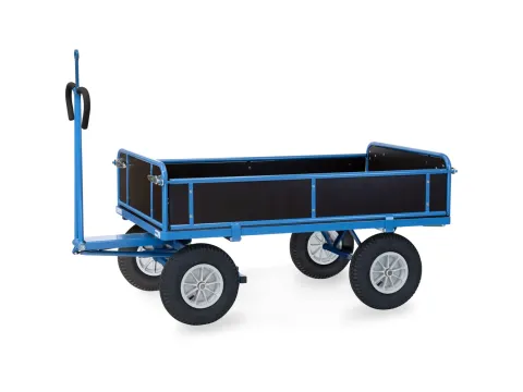 Handtrekwagen Trekoog 6455lz 1000kg 1600x900mm Houten Wanden Lucht