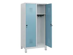 schoollocker,HxBxD 1630x800x500mm,2vak,vak B 400mm,draaigrendel,voeten