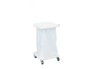 Verrijdbare Afvalzakhouder Met Deksel 40 Liter Wit - 2