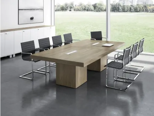 Vergadertafel Hxbxd 73x280x140cm Frame Kubusvormig iep