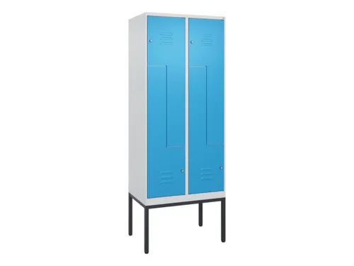 Z-garderobekast,HxBxD 2120x800x500mm,vak B 200/400mm,cil.-slot
