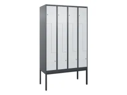 Z-garderobekast,HxBxD 2120x1200x500mm,vak B 150/300mm,cil.-slot