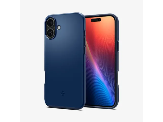 Spigen iPhone 16 Plus Hoes Thin Fit Magfit Marine Blauw